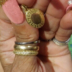 GENUINE AUTHENTIC SOLID 10K YELLOW GOLD GREEK KEY PHOTO LOCKET CHARM PENDANT